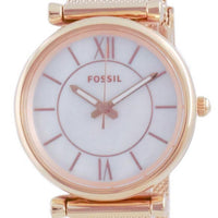 Fossil Carlie Rose Gold Tone Quartz Es5058set Women's Watch