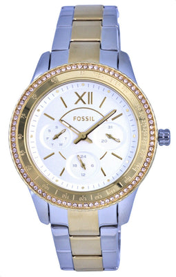 Fossil Stella Sport Tachymeter Crystal Accents Quartz Es5107 Women's Watch