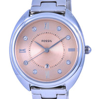 Fossil Gabby Crystal Accents Rose Gold Tone Dial Quartz Es5146 Women's Watch
