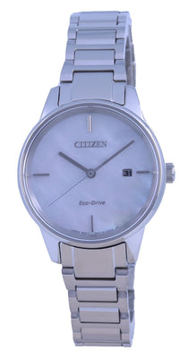 Citizen Mother Of Pearl Dial Stainless Steel Eco-drive Ew2590-85d Women's Watch