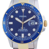 Fossil Fb-01 Blue Dial Stainless Steel Quartz Fs5742 100m Men's Watch