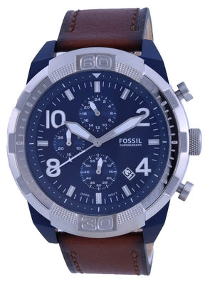 Fossil Bronson Chronograph Leather Strap Quartz Fs5829 Men's Watch