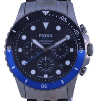 Fossil Fb-01 Chronograph Smoke Stainless Steel Quartz Fs5835 100m Men's Watch