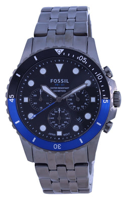 Fossil Fb-01 Chronograph Smoke Stainless Steel Quartz Fs5835 100m Men's Watch