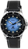 Fossil Blue Dial Black Litehide Leather Strap Quartz Fs5960 100m Men's Watch