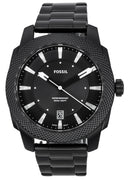 Fossil Machine Stainless Steel Black Sunray Dial Quartz Fs5971 100m Men's Watch