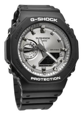 Casio G-shock Analog Digital Black And Silver Color Resin Strap Quartz Ga-2100sb-1a 200m Men's Watch