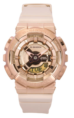 Casio G-shock Analog Digital Resin Strap Rose Gold Tone Quartz Gm-s110pg-4a 200 Women's Watch