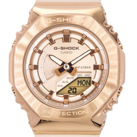 Casio G-shock Analog Digital Resin Strap Rose Gold Tone Dial Quartz Gm-s2100pg-4a 200m Women's Watch