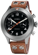 Hemel Hft20 Chronograph Ceramic Standard Bezel Black With Super-luminova C3 Dial Quartz Hf18 100m Men's Watch