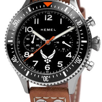 Hemel Usaf Special Edition Mach Speed Black With Super-luminova C3 Dial Quartz Hfusaf1-02 100m Men's Watch