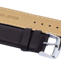 Dark Brown Ratio Brand Leather Strap 22mm