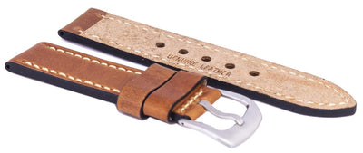 Brown Ratio Brand Leather Strap 22mm