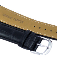 Black Ratio Brand Leather Strap 22mm