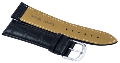 Black Ratio Brand Leather Strap 22mm