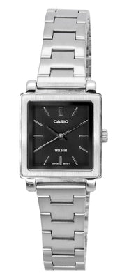 Casio Standard Analog Stainless Steel Black Dial Quartz Ltp-e176d-1a Women's Watch