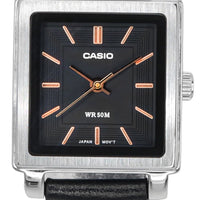 Casio Standard Analog Leather Strap Black Dial Quartz Ltp-e176l-1a Women's Watch
