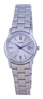 Casio Silver Dial Stainless Steel Analog Quartz Ltp-v002d-7b3 Ltpv002d-7 Women's Watch