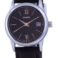 Casio Black Dial Stainless Steel Analog Quartz Ltp-v002l-1b3 Ltpv002l-1 Women's Watch