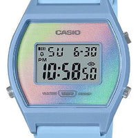 Casio Digital Blue Resin Strap Multicolor Dial Quartz Lw-205h-2 Women's Watch