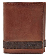 Fossil Quinn Trifold Brown Ml3645200 Men's Wallet