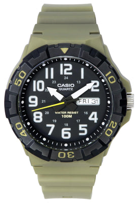 Casio Analog Resin Strap Black Dial Quartz Mrw-210h-5a Mrw210h-5 100m Men's Watch