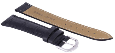 Black Ratio Brand Leather Strap 20mm