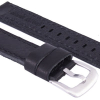 Black Ratio Brand Leather Strap 20mm