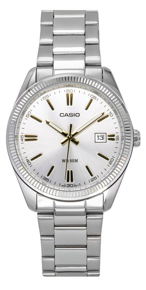 Casio Classic Analog Stainless Steel Silver Dial Quartz Mtp-1370d-7a2 Men's Watch