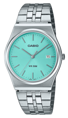 Casio Standard Stainless Steel Turquoise Dial Quartz Mtp-b145d-2a1 Men's Watch