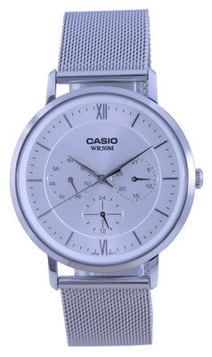 Casio Analog Silver Dial Stainless Steel Quartz Mtp-b300m-7a Mtpb300m-7 Men's Watch