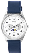 Casio Standard Analog Moon Phase White Dial Leather Strap Quartz Mtp-m300l-7a Mtpm300l-7 Men's Watch