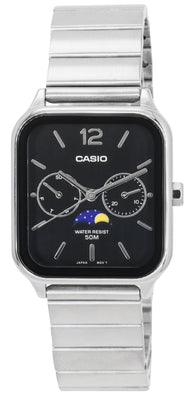 Casio Standard Analog Moon Phase Black Dial Quartz Mtp-m305d-1a Men's Watch