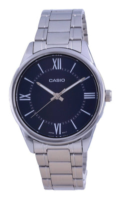 Casio Blue Dial Stainless Steel Analog Quartz Mtp-v005d-2b5 Mtpv005d-2 Men's Watch