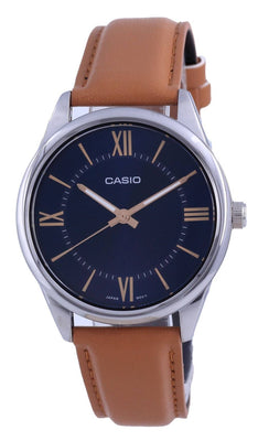 Casio Blue Dial Stainless Steel Analog Quartz Mtp-v005l-2b5 Mtpv005l-2 Men's Watch