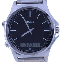 Casio Analog Digital Black Dial Stainless Steel Mtp-vc01d-1e Mtpvc01d-1 Men's Watch