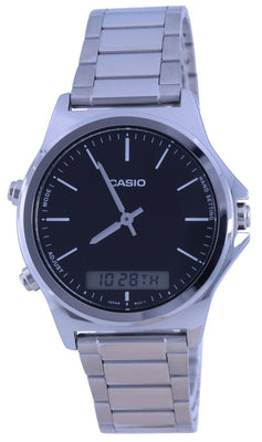 Casio Analog Digital Black Dial Stainless Steel Mtp-vc01d-1e Mtpvc01d-1 Men's Watch