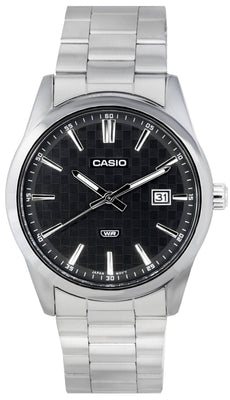 Casio Analog Stainless Steel Black Dial Quartz Mtp-vd03d-1a Mtpvd03d-1 Men's Watch
