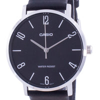Casio Black Dial Leather Strap Quartz Mtp-vt01l-1b2 Mtpvt01l-1b2 Men's Watch