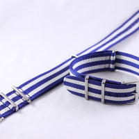 Blue And White Nato Strap 22mm