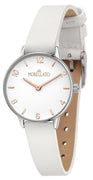 Morellato Ninfa White Dial Leather Strap Quartz R0151141529 Women's Watch