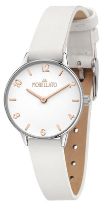 Morellato Ninfa White Dial Leather Strap Quartz R0151141529 Women's Watch