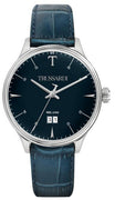 Trussardi T-complicity Blue Dial Leather Strap Quartz R2451130001 Men's Watch