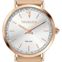 Trussardi T-motif Silver Dial Rubber Strap Quartz R2451140502 Women's Watch