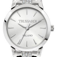 Trussardi T-original Silver Dial Leather Strap Quartz R2451142501 Women's Watch