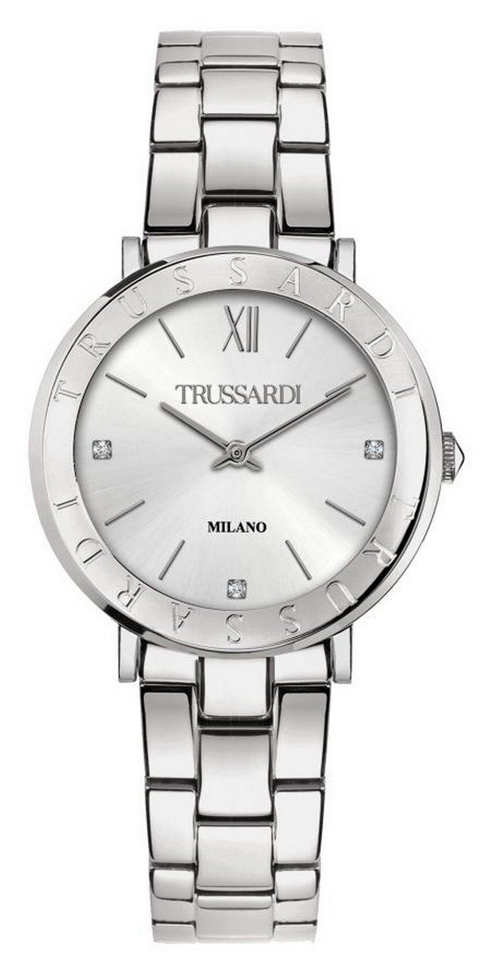 Trussardi T-vision Crystal Accents Stainless Steel Quartz R2453115508 Women's Watch