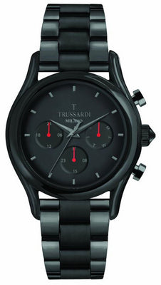 Trussardi T-light Black Dial Stainless Steel Quartz R2453127009 Men's Watch