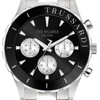 Trussardi T-logo Black Dial Stainless Steel Quartz R2453143004 100m Men's Watch