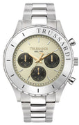 Trussardi T-logo Beige Dial Stainless Steel Quartz R2453143005 Men's Watch