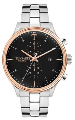 Trussardi T-complicity Chronograph Black Dial Stainless Steel Quartz R2473630002 Men's Watch